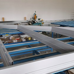 Сборка террасы со стеклянной крышей из современной немецкой профильной системы TS Aluminium