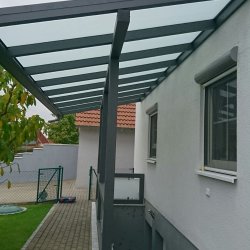 Навес, стеклянная крыша для дома, террасы - фото